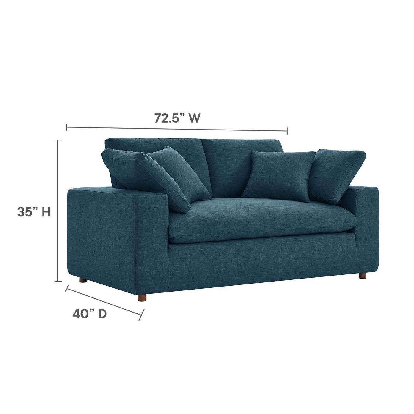 Commix Down Filled Overstuffed Loveseat