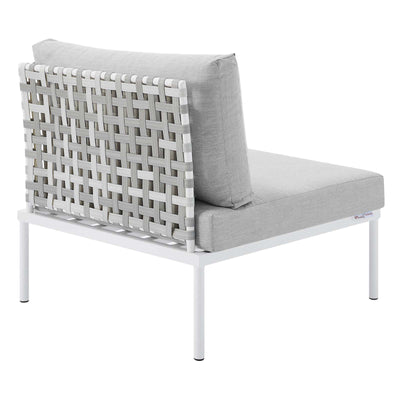 Harmony 6-Piece  Sunbrella® Basket Weave Outdoor Patio Aluminum Sectional Sofa Set