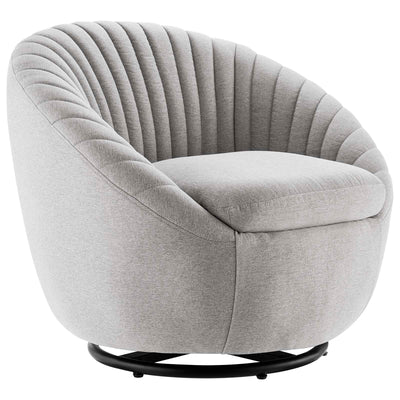Whirr Tufted Fabric Swivel Chair