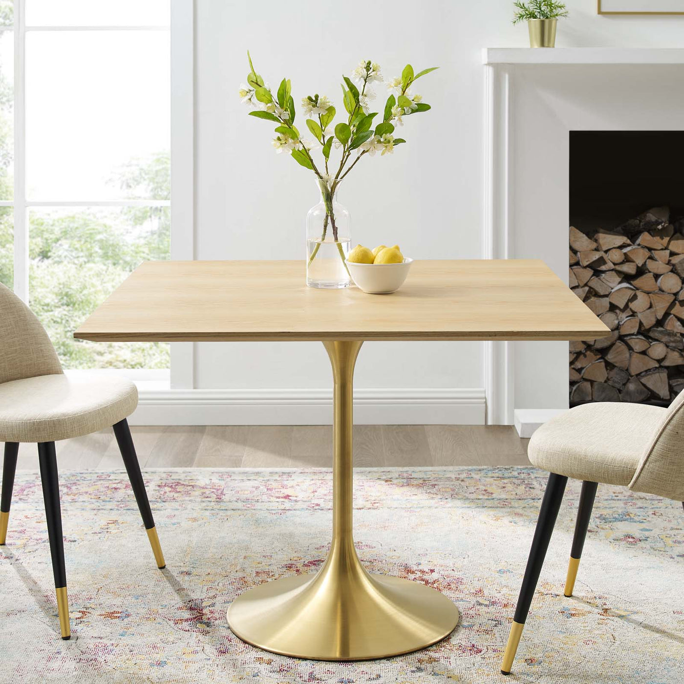 Lippa 36" Square Wood Dining Table