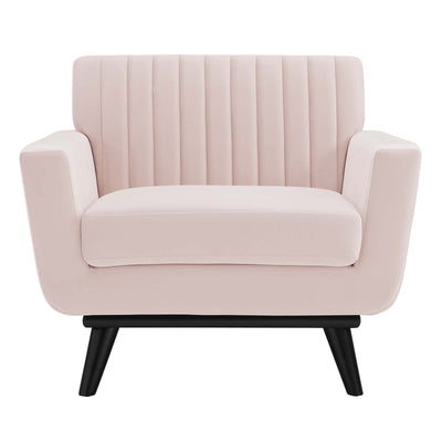 Engage Channel Tufted Performance Velvet Armchair