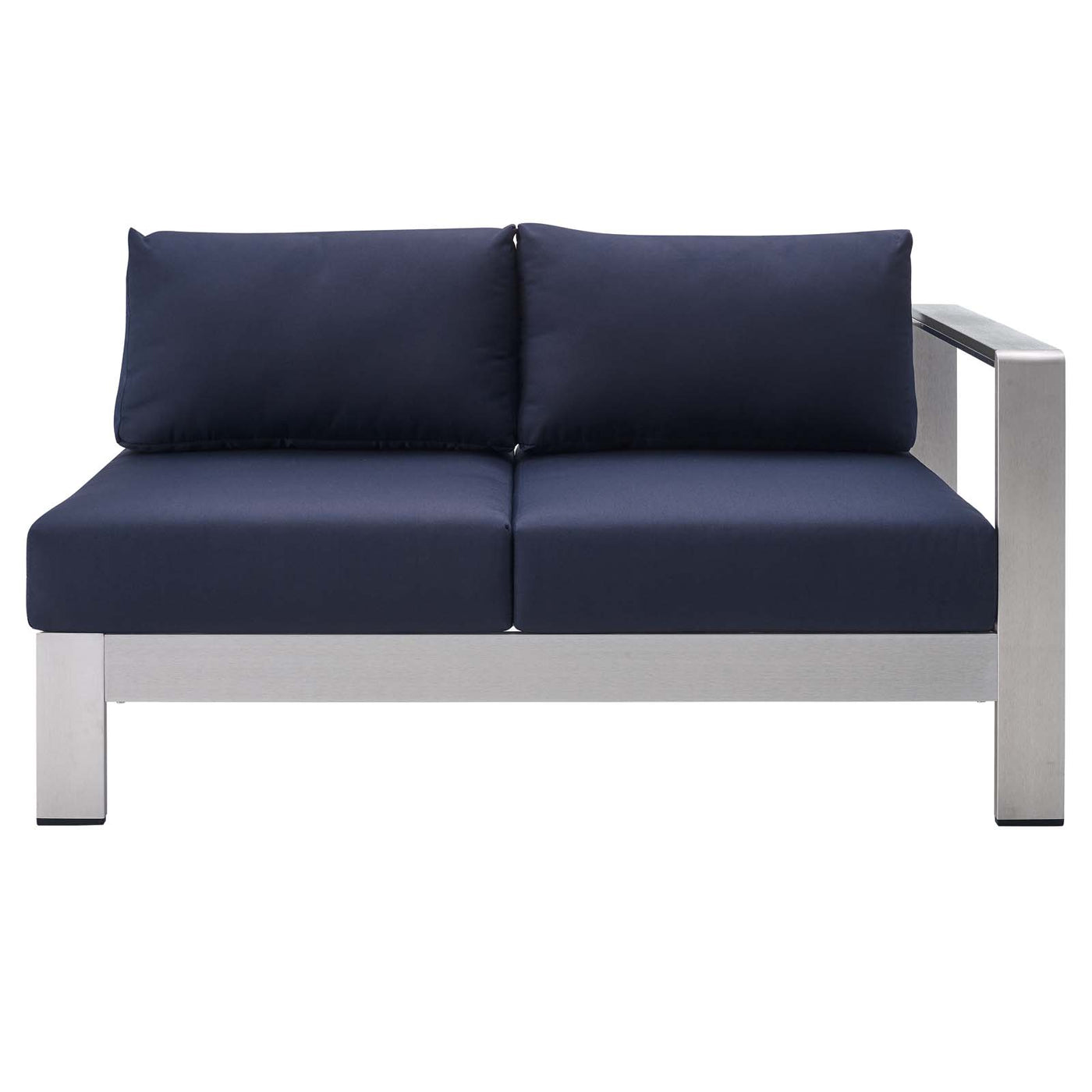 Shore Sunbrella® Fabric Outdoor Patio Aluminum 7 Piece Sectional Sofa Set