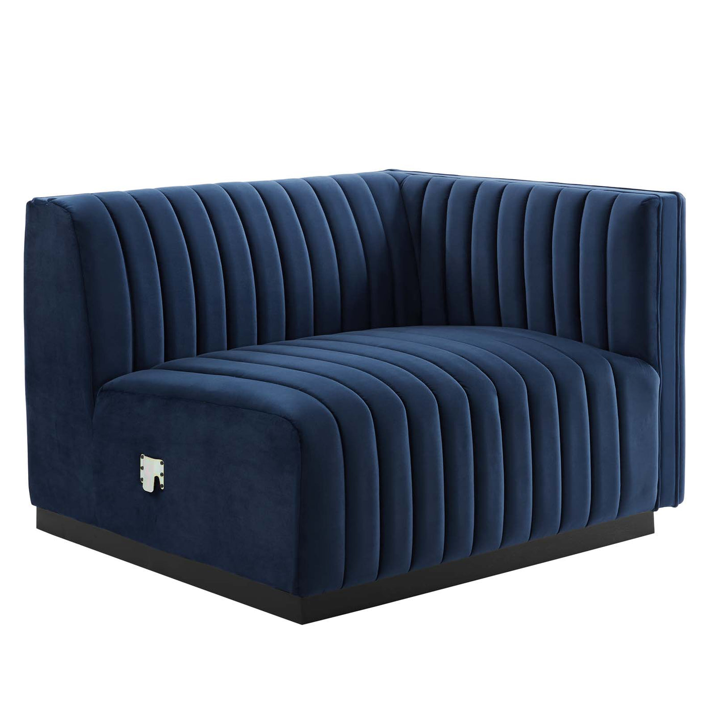 Conjure Channel Tufted Performance Velvet Right-Arm Chair