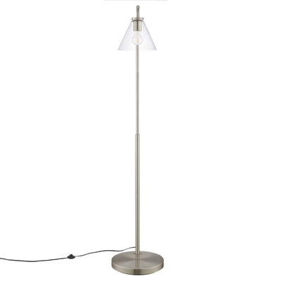 Element Transparent Glass Glass and Metal Floor Lamp