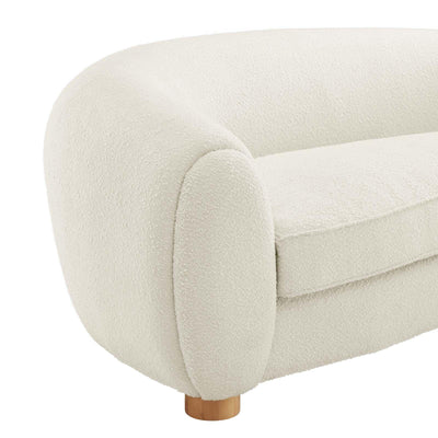 Abundant Boucle Upholstered Fabric Sofa - BigBoxFurnitureCo