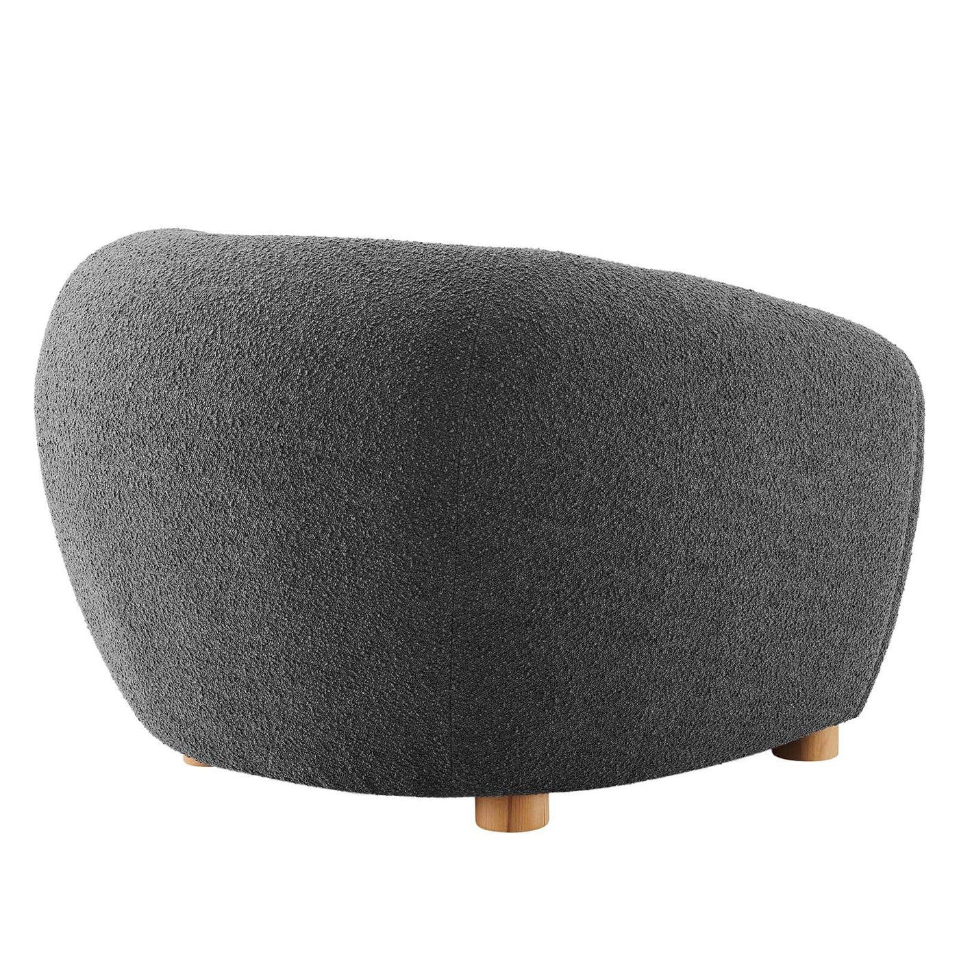 Abundant Boucle Upholstered Fabric Armchair - BigBoxFurnitureCo