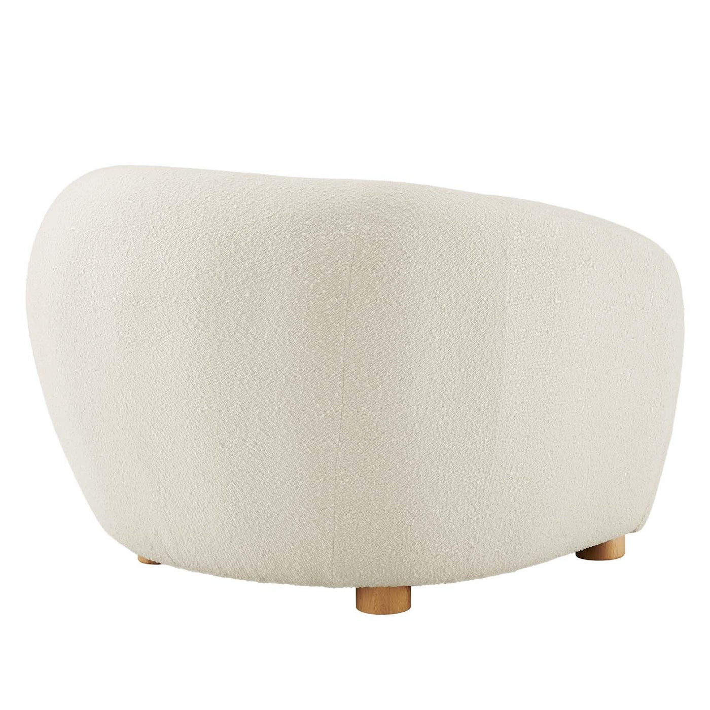 Abundant Boucle Upholstered Fabric Armchair - BigBoxFurnitureCo