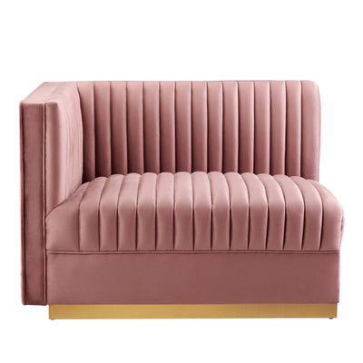 Sanguine Channel Tufted Performance Velvet Modular Sectional Sofa Left-Arm Chair