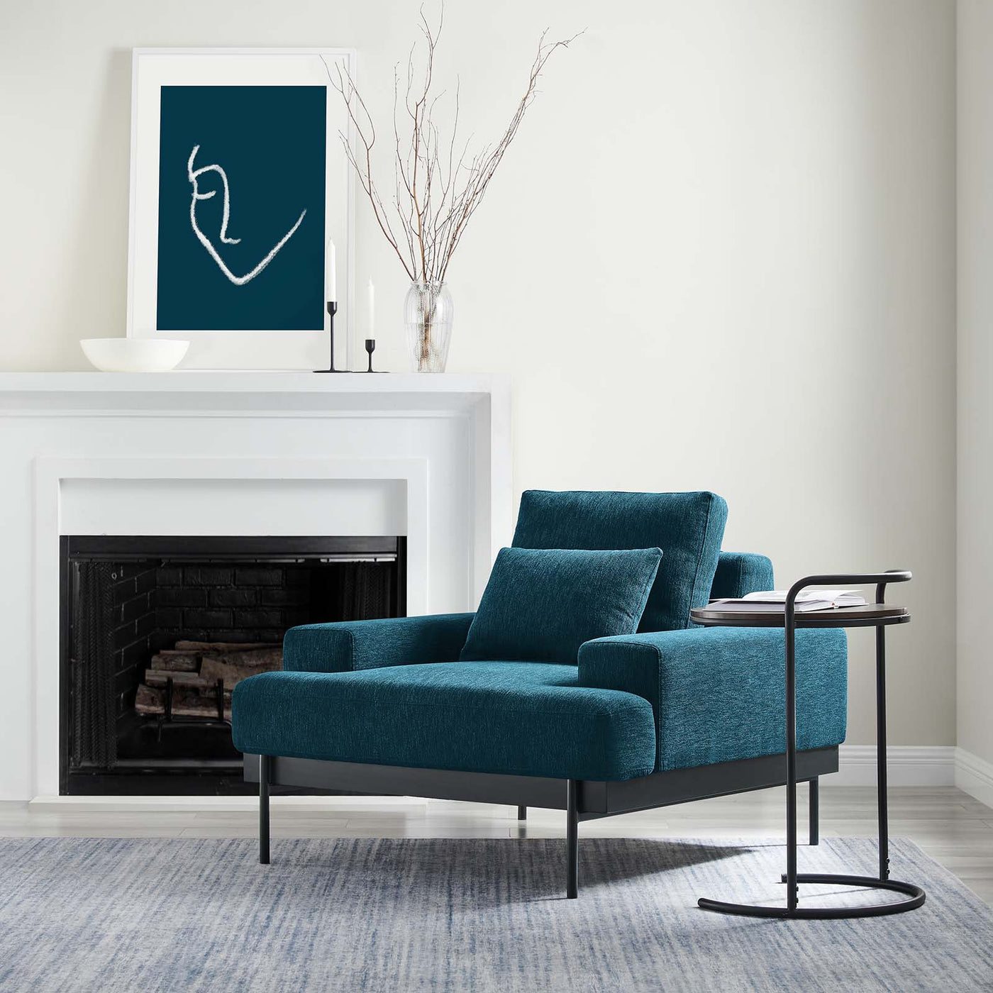 Proximity Upholstered Fabric Armchair