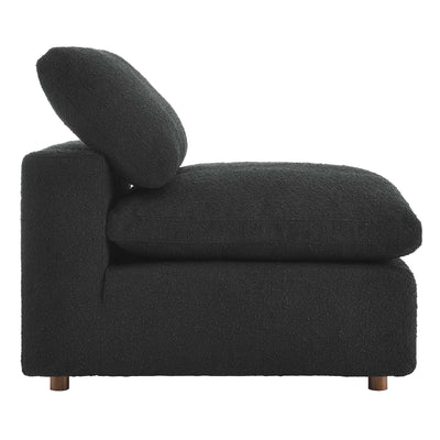 Commix Down Filled Overstuffed Boucle Fabric Armless Chair