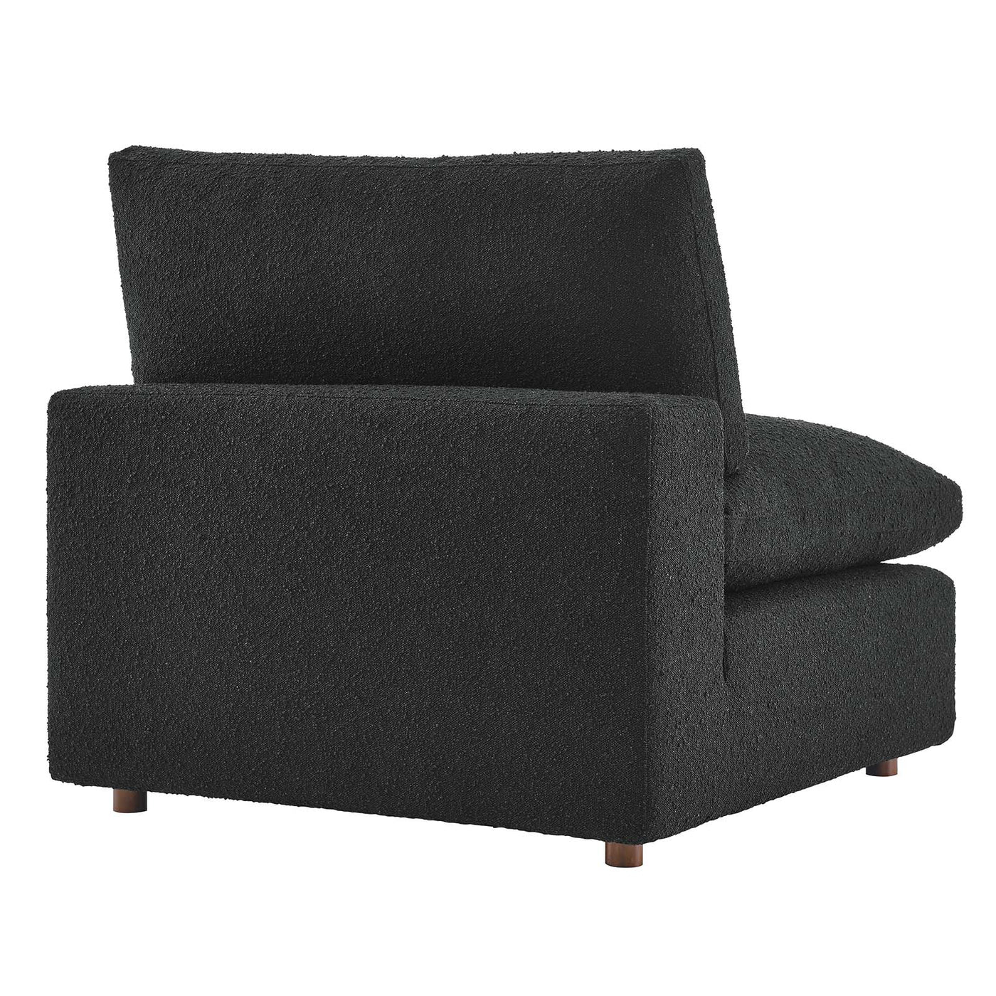 Commix Down Filled Overstuffed Boucle Fabric Armless Chair