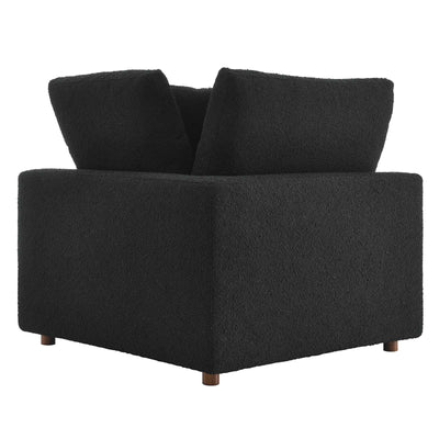 Commix Down Filled Overstuffed Boucle Fabric Corner Chair