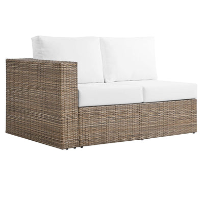Convene Outdoor Patio Outdoor Patio Sectional Sofa and Ottoman Set