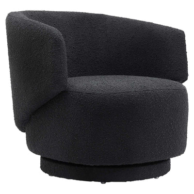 Celestia Boucle Fabric Swivel Chair