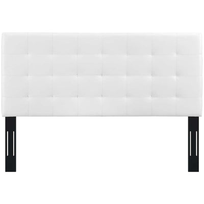 Paisley Tufted King and California King Upholstered Faux Leather Headboard