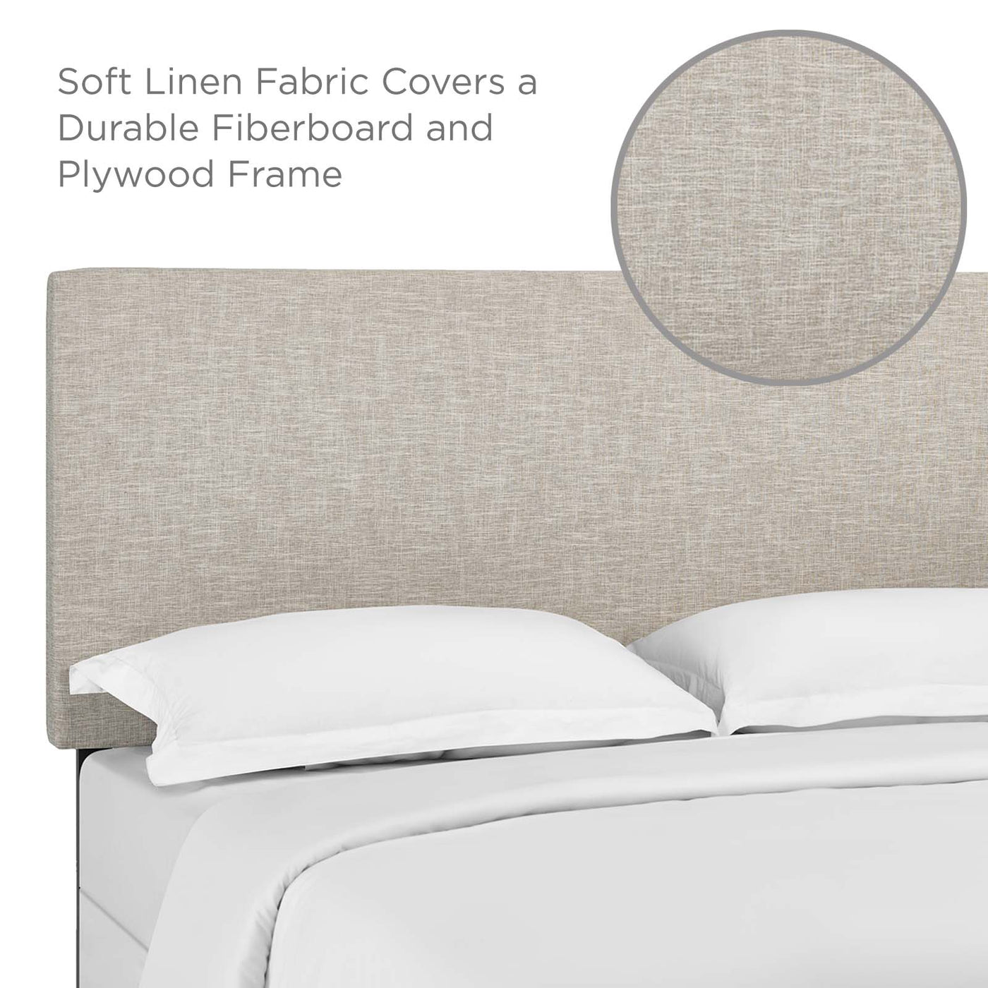 Taylor Full / Queen Upholstered Linen Fabric Headboard