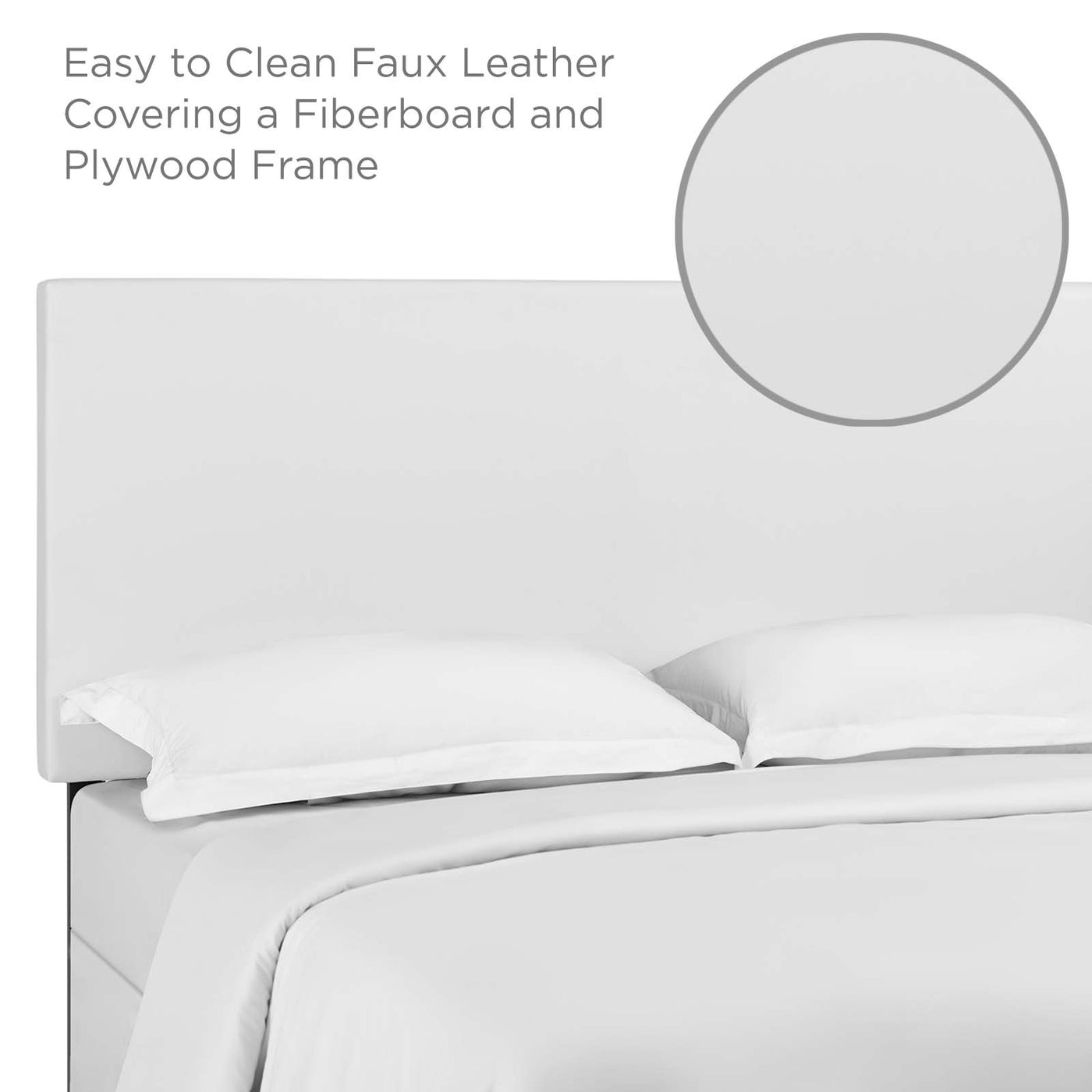Taylor King and California King Upholstered Faux Leather Headboard