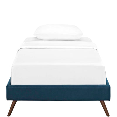 Loryn Twin Fabric Bed Frame with Round Splayed Legs