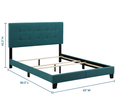 Amira Twin Upholstered Fabric Bed