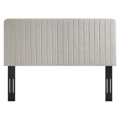 Milenna Channel Tufted Upholstered Fabric Twin Headboard
