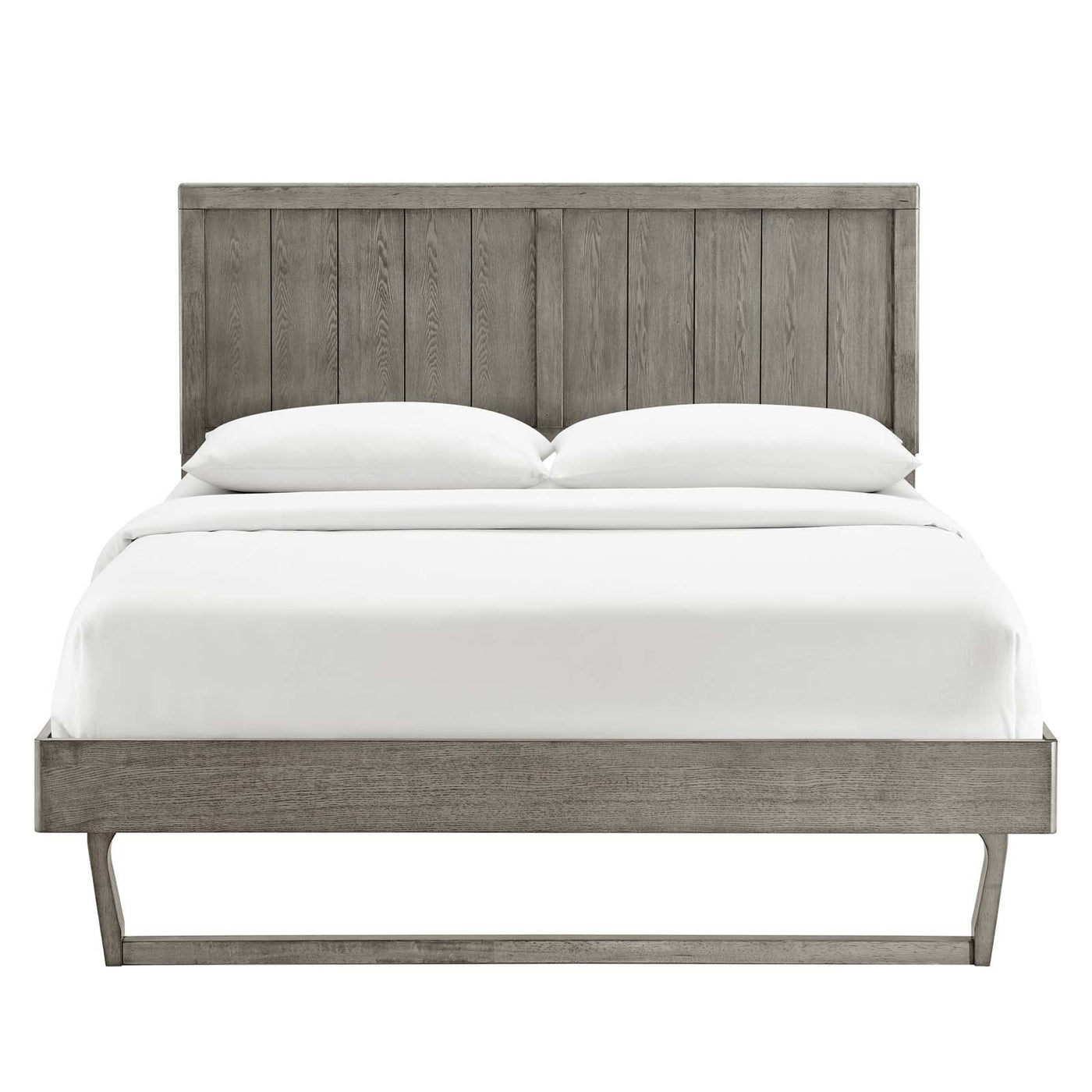 Alana Queen Wood Platform Bed With Angular Frame