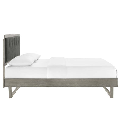 Willow Queen Wood Platform Bed With Angular Frame