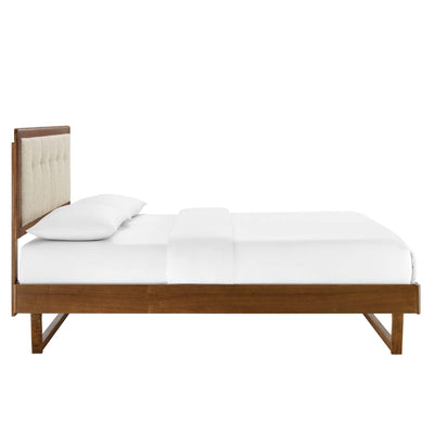Willow Queen Wood Platform Bed With Angular Frame