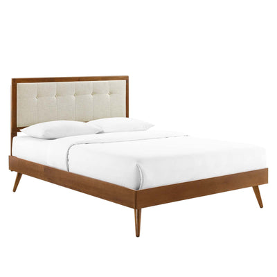 Willow Full Wood Platform Bed With Splayed Legs