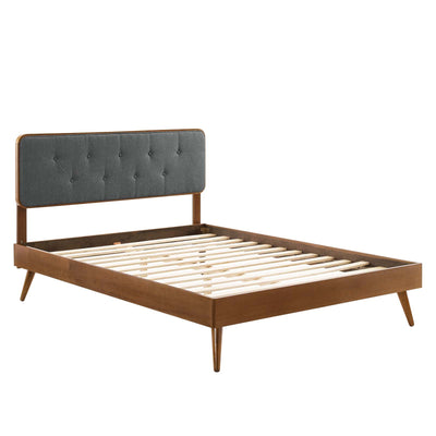 Bridgette Full Wood Platform Bed With Splayed Legs