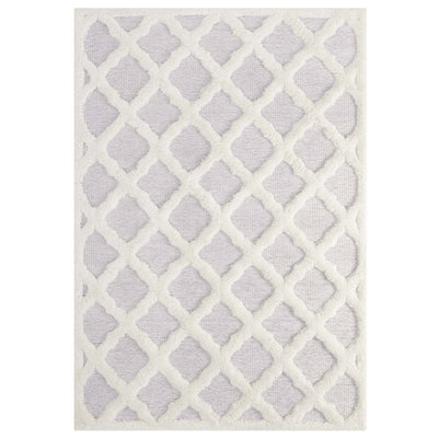 Whimsical Regale Abstract Moroccan Trellis 5x8 Shag Area Rug