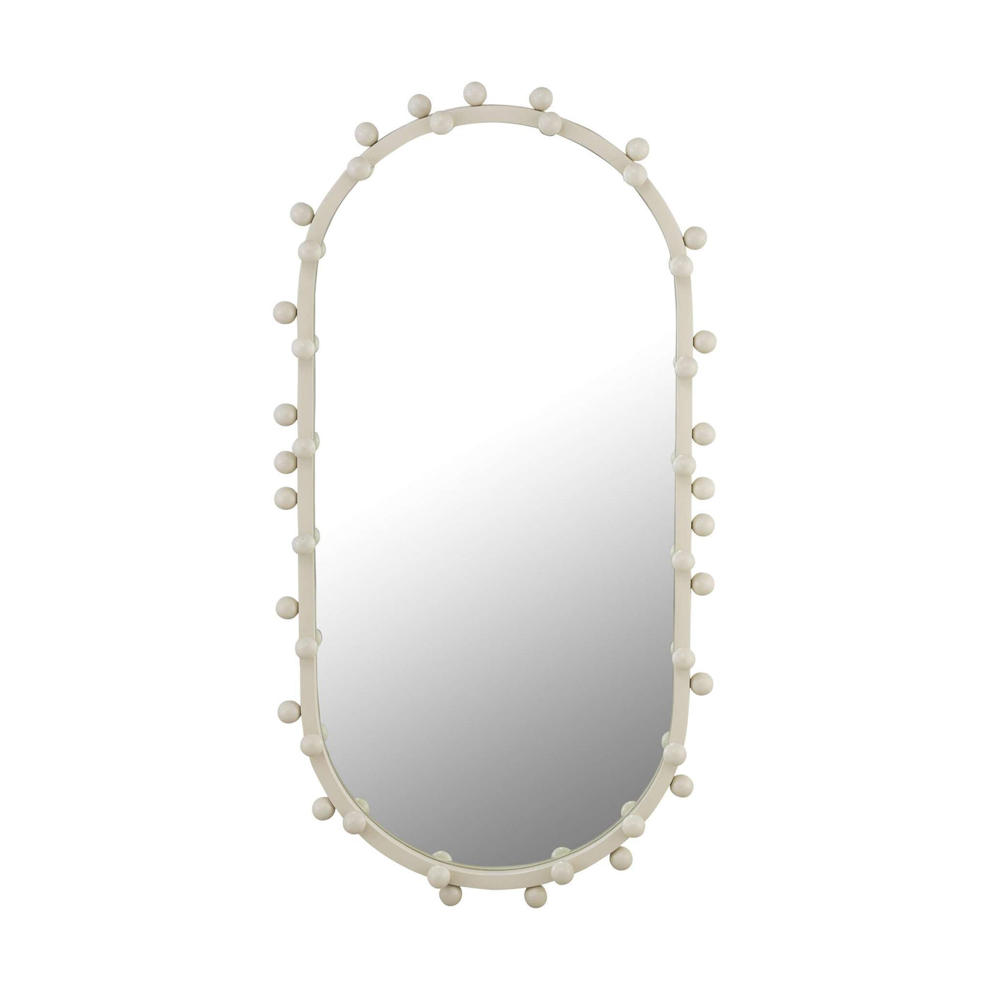 Bubbles Ivory Oval Wall Mirror