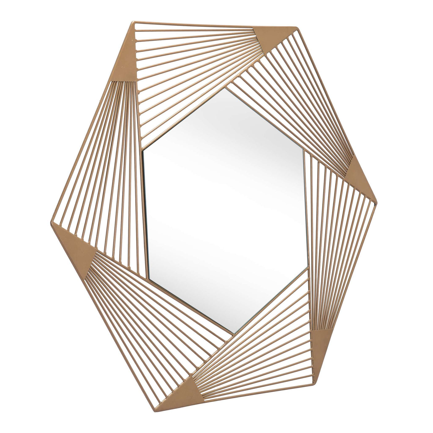 Aspect Hexagonal Mirror Gold