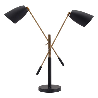 Tanner Black & Brass Lamp